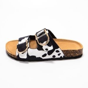 Cow Print Sandals